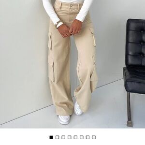 Beige Cargo Pants